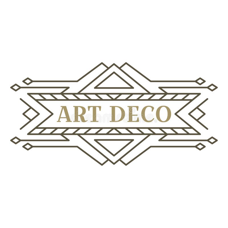 Logo art deco. projekt vintage label. znaczki retro. ilustracji