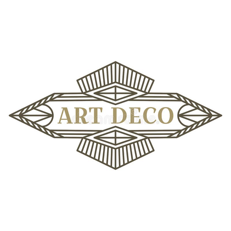 Logo art deco. projekt vintage label. znaczki retro. royalty ilustracja