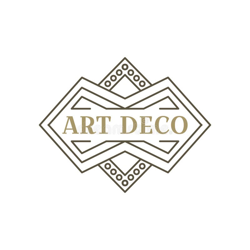 Logo art deco. projekt vintage label. znaczki retro. royalty ilustracja