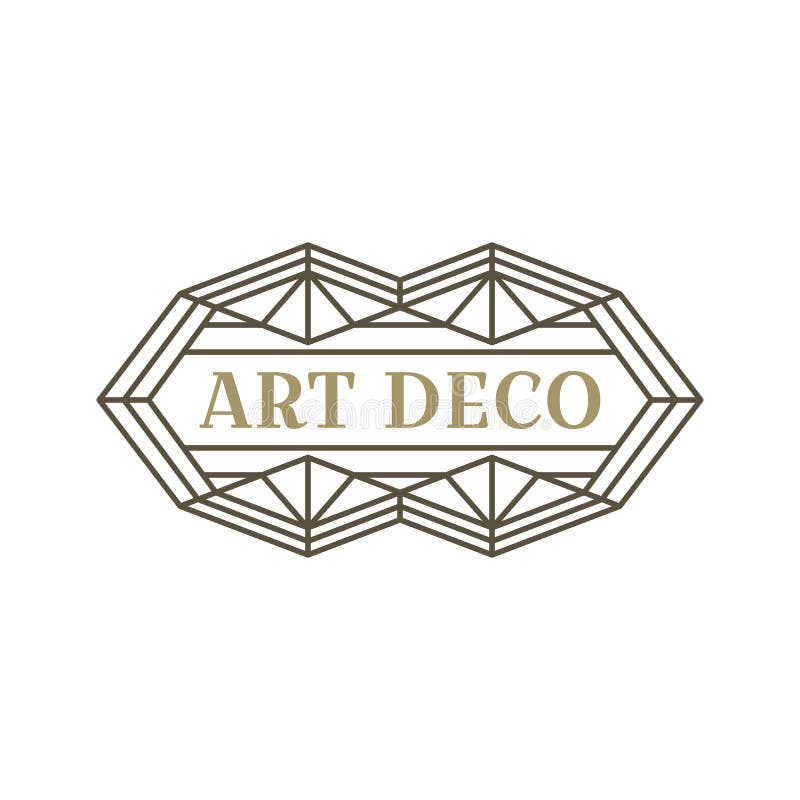 Logo art deco. projekt vintage label. znaczki retro. ilustracja wektor