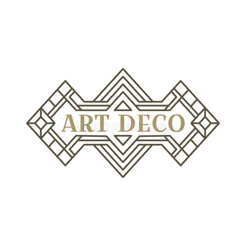 Logo art deco. projekt vintage label. znaczki retro. royalty ilustracja