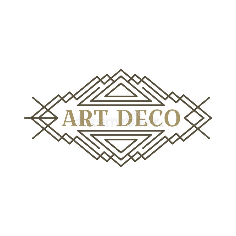 Logo art deco. projekt vintage label. znaczki retro. royalty ilustracja