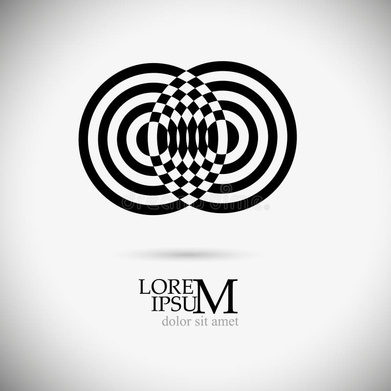Logo astratto monocromatico. Disegno a mano. Non illustrazione Vector AI illustrazione vettoriale