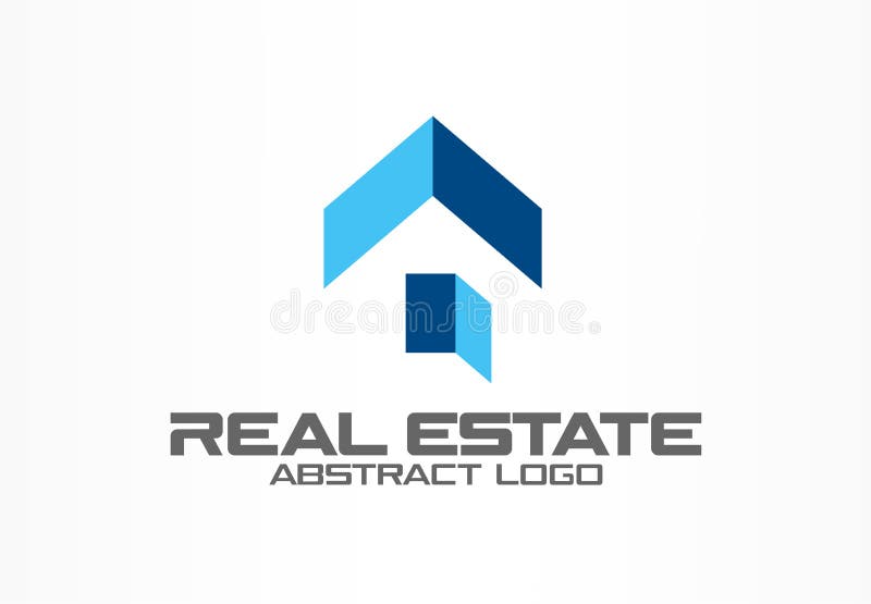 Logo astratto per la società di affari Elemento di progettazione di identità corporativa Servizio immobili, costruzione, logotype royalty illustrazione gratis Logo astratto per la società di affari Elemento di progettazione di identità corporativa Servizio immobili, costruzione, logotype royalty illustrazione gratis