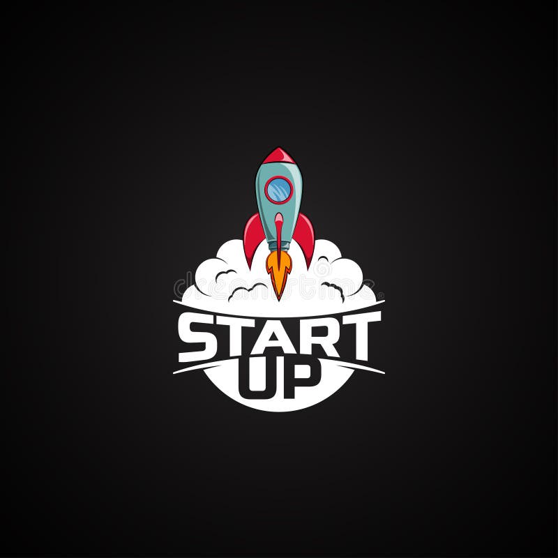Logo Astronautycznej rakiety statek ilustracja wektor Logo Astronautycznej rakiety statek ilustracja wektor