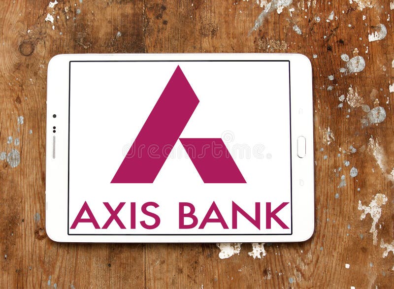 Axis Bank logo editorial stock photo. Image of credit - 100187568