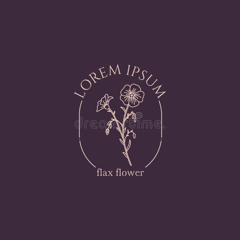 Logo botanique de fleur illustration libre de droits Logo botanique de fleur illustration libre de droits