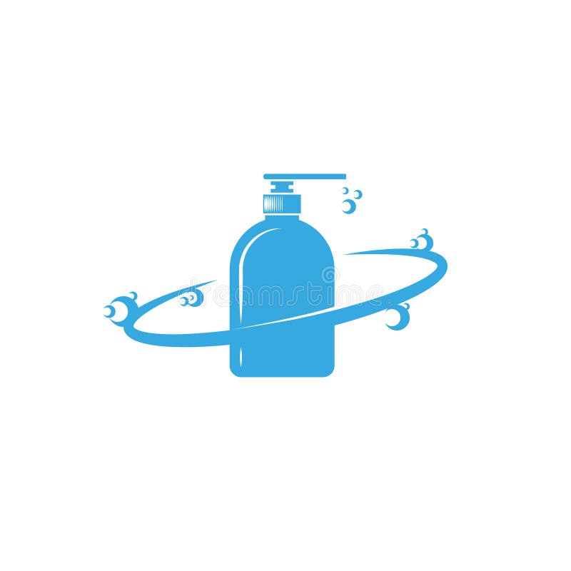 Logo Bottle of Liquid Soap with Bubbles of Foam Around, a Personal ...