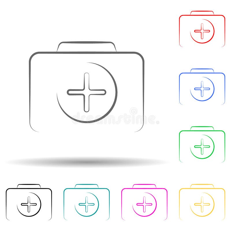 logo camera plus multi color style icon. Simple glyph, flat vector of photo icons for ui and ux, website or mobile application vector illustration logo camera plus multi color style icon. Simple glyph, flat vector of photo icons for ui and ux, website or mobile application vector illustration