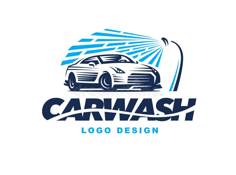 Car wash logo design template Royalty Free Vector Image