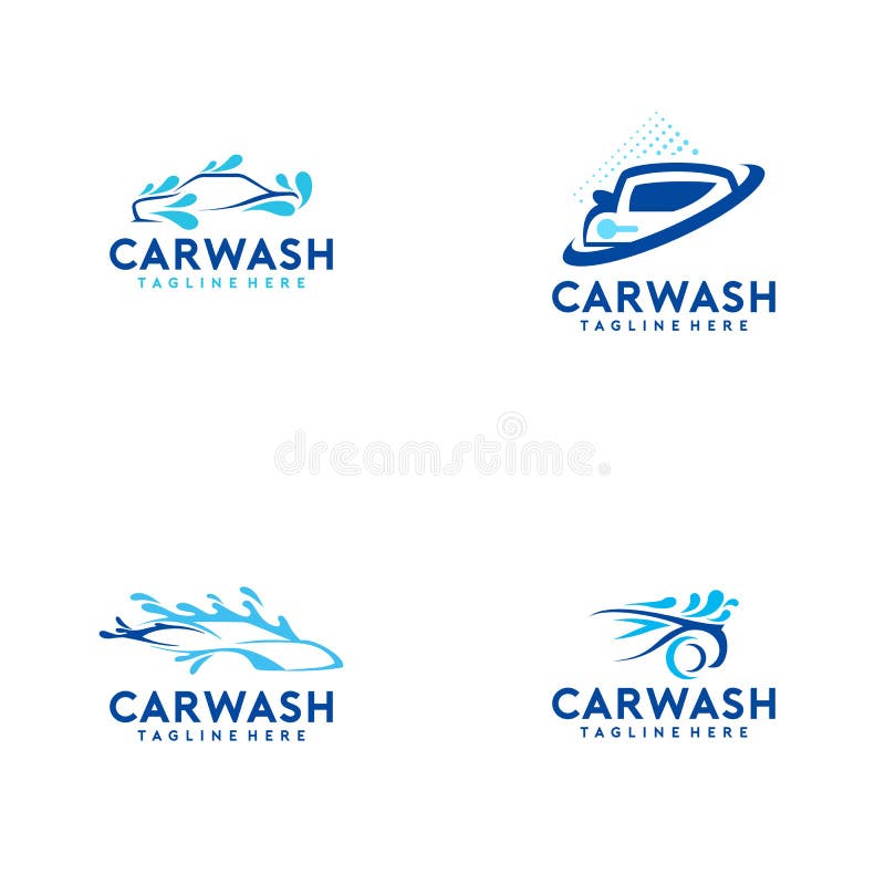 Creative and Colorful Car Wash Logo Design Template Collection ...