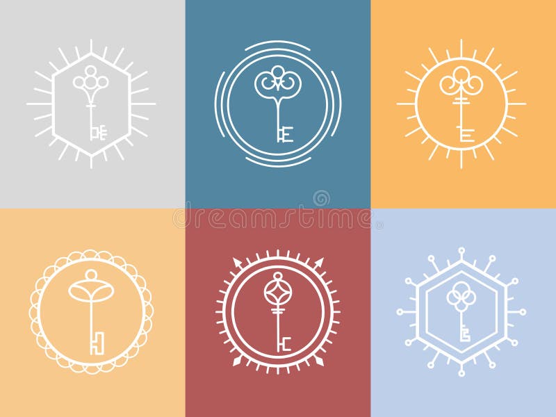 Logo chiave nello stile dei pantaloni a vita bassa royalty illustrazione gratis Logo chiave nello stile dei pantaloni a vita bassa royalty illustrazione gratis