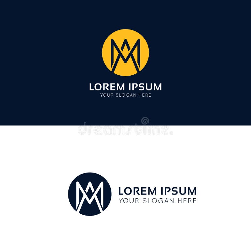 Am Logo Circle Sign Vector Company Icon Stock Vector Illustration of