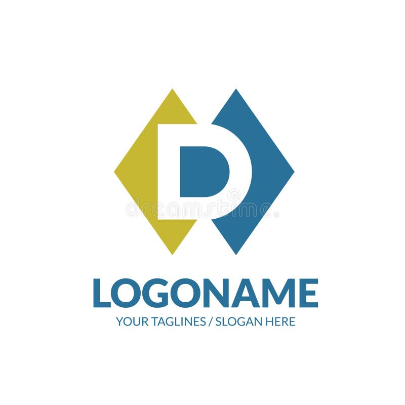 Logo coloré avec la lettre initiale géométrique d illustration stock