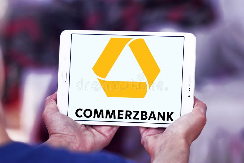 Logo of Commerzbank on samsung tablet . Commerzbank AG is a global banking and financial services company based in germany. Logo of Commerzbank on samsung tablet . Commerzbank AG is a global banking and financial services company based in germany
