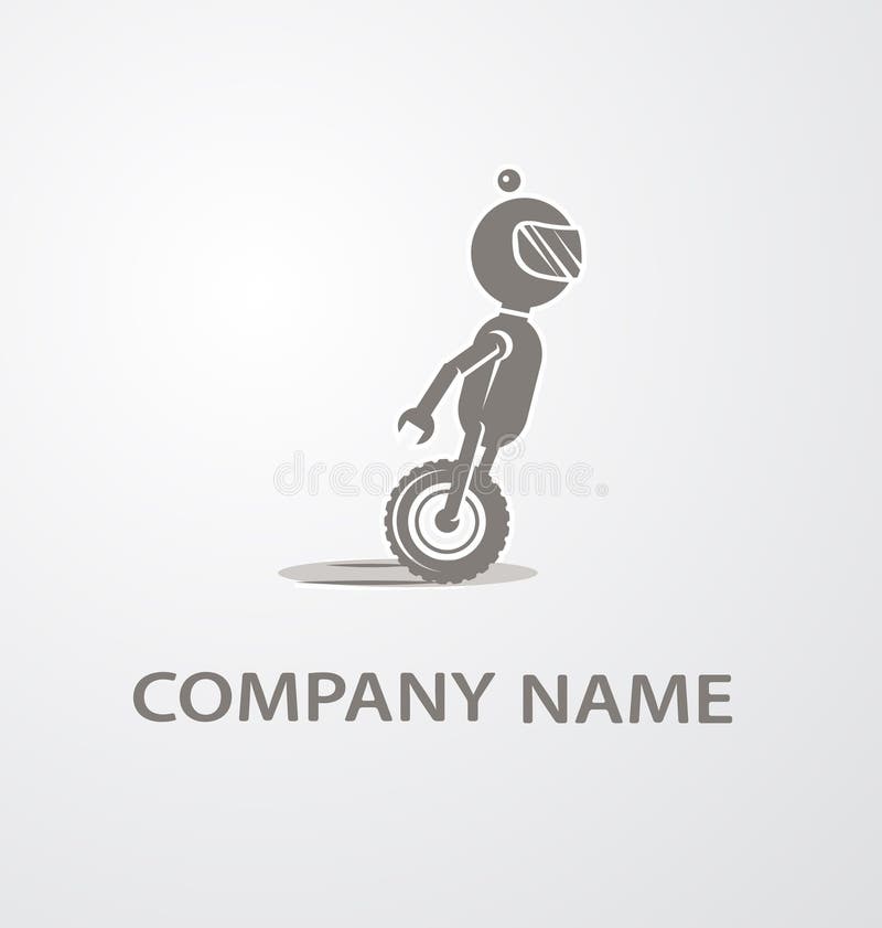 Logo con il robot sveglio royalty illustrazione gratis Logo con il robot sveglio royalty illustrazione gratis