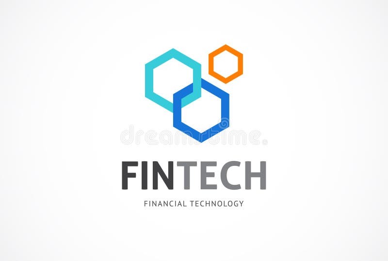 Logo concept for fintech and digital finance industry. Modern logo innovative concept for fintech and digital finance industry vector illustration Logo concept for fintech and digital finance industry. Modern logo innovative concept for fintech and digital finance industry vector illustration