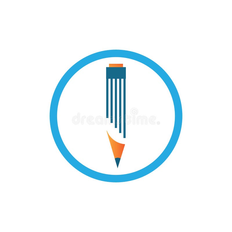 Logo Crayon Et Images Symbole Illustration Design Illustration de Vecteur Illustration du