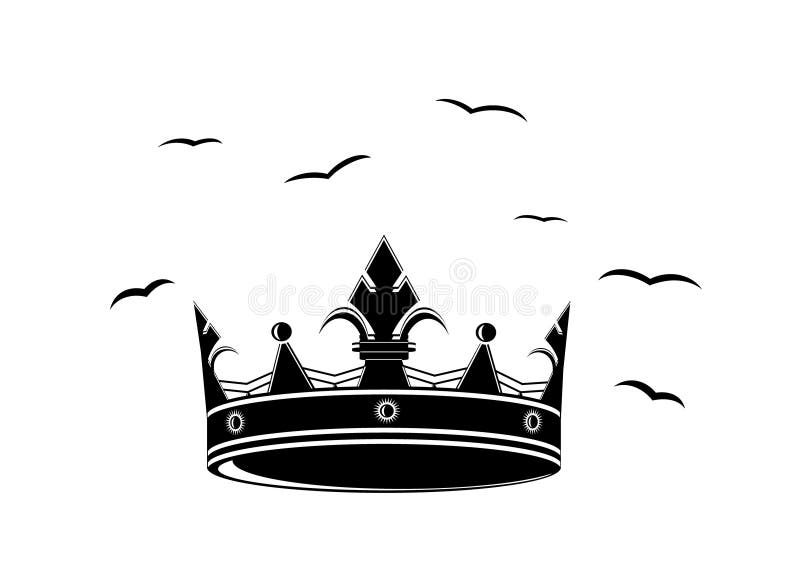 King crown with cross on top grey silhouette isolated cartoon flat vector  illustration on white, Stock Vector, Vector And Low Budget Royalty Free  Image. Pic. ESY-051179378