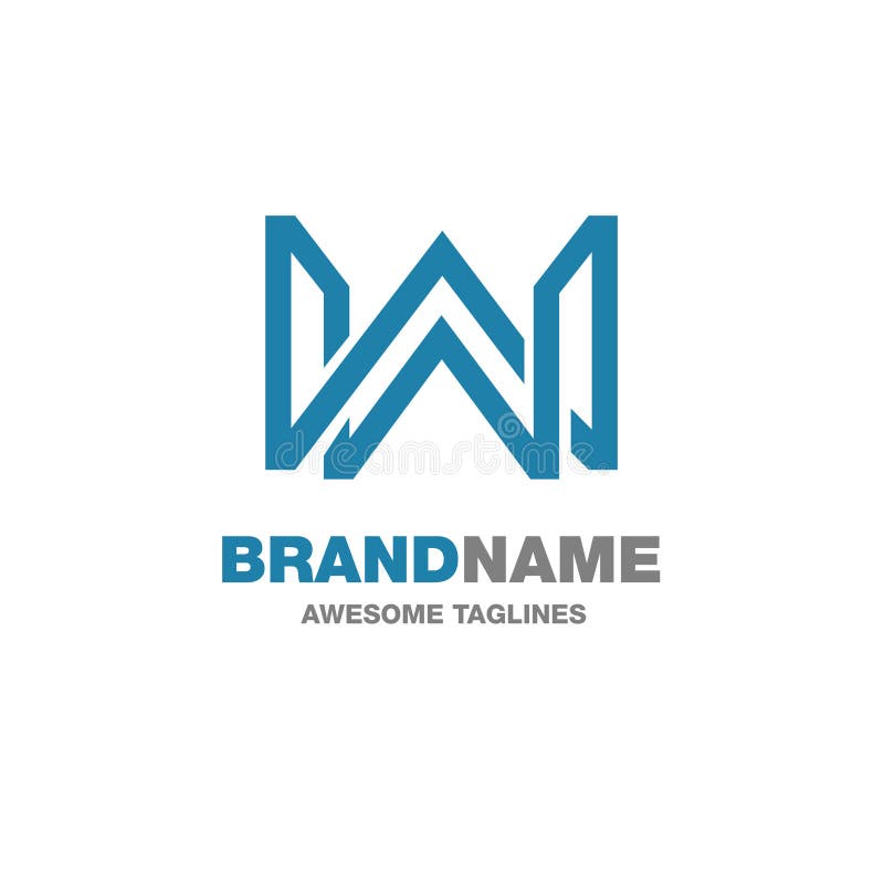 Logo créatif de la lettre W illustration stock Logo créatif de la lettre W illustration stock