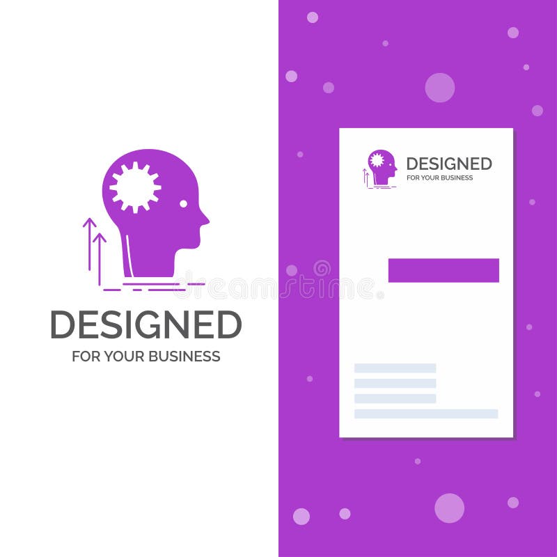 Logo d'affaires pour l'esprit, cr?atif, pensant, id?e, s?ance de r?flexion Calibre pourpre vertical de carte d'affaires/de visite illustration libre de droits Logo d'affaires pour l'esprit, cr?atif, pensant, id?e, s?ance de r?flexion Calibre pourpre vertical de carte d'affaires/de visite illustration libre de droits
