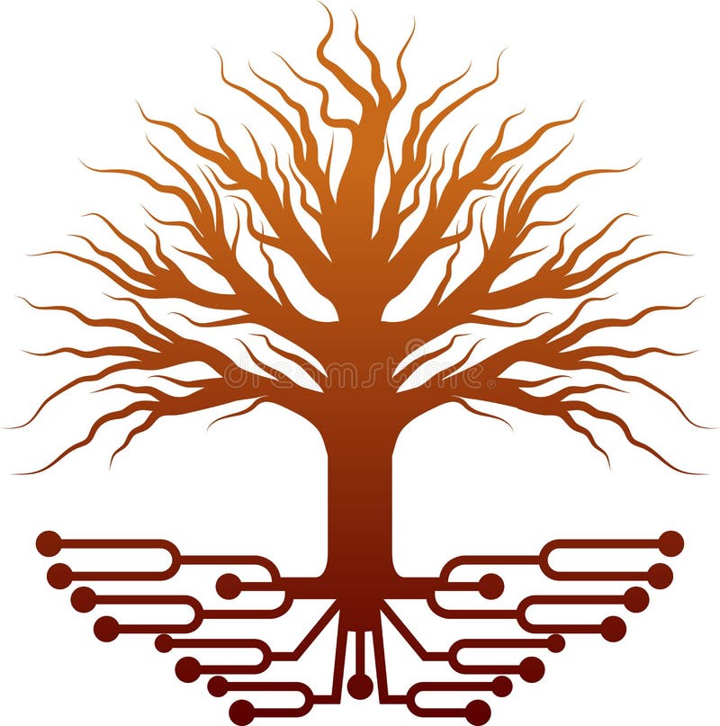 Logo d'arbre de circuit illustration de vecteur Logo d'arbre de circuit illustration de vecteur