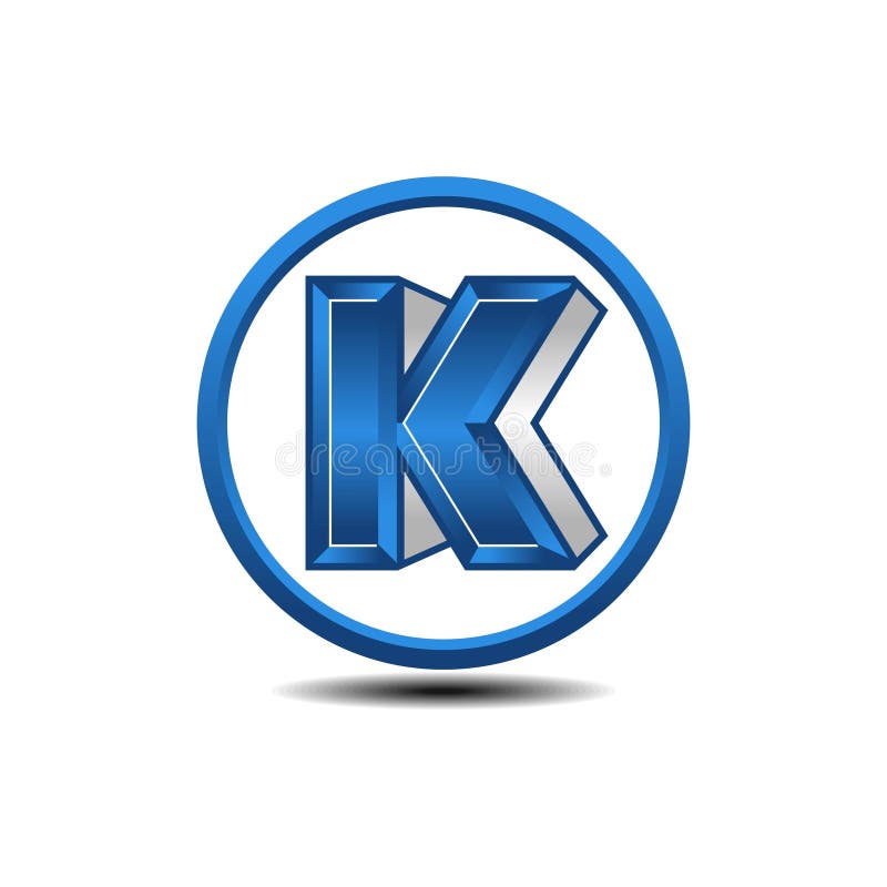 3D illustration logo design with letter K. 3D illustration logo design with letter K