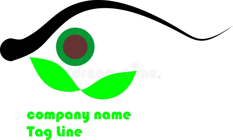 Logo d'oeil, vecteur et couleur d'illustration, verte et noire illustration libre de droits Logo d'oeil, vecteur et couleur d'illustration, verte et noire illustration libre de droits