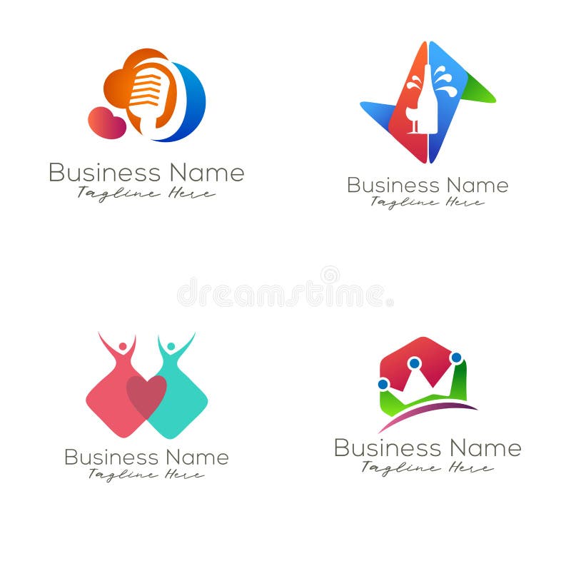 Logo d'organisateur d'événement et conception d'icône illustration stock Logo d'organisateur d'événement et conception d'icône illustration stock