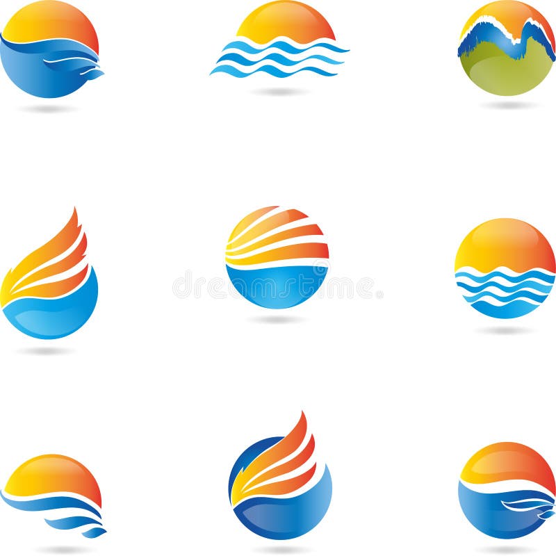 Logo, 3D, rysunek, muzyka, wektor, fala, słońce ilustracji Logo, 3D, rysunek, muzyka, wektor, fala, słońce ilustracji