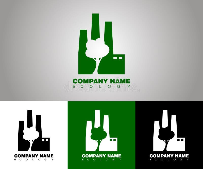 Logo d'écologie de vecteur avec différentes options de fond illustration libre de droits Logo d'écologie de vecteur avec différentes options de fond illustration libre de droits