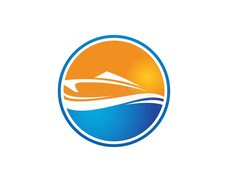 Logo de bateau - identité de marque pour des affaires de canotage