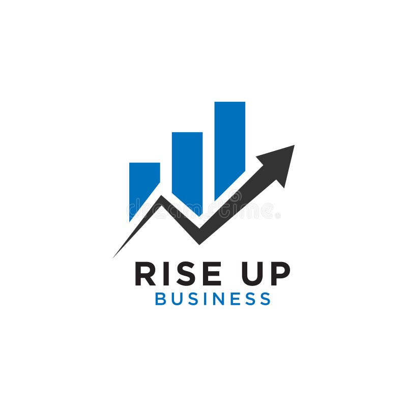 Logo de business pentru bara statistică în creștere vector illustration