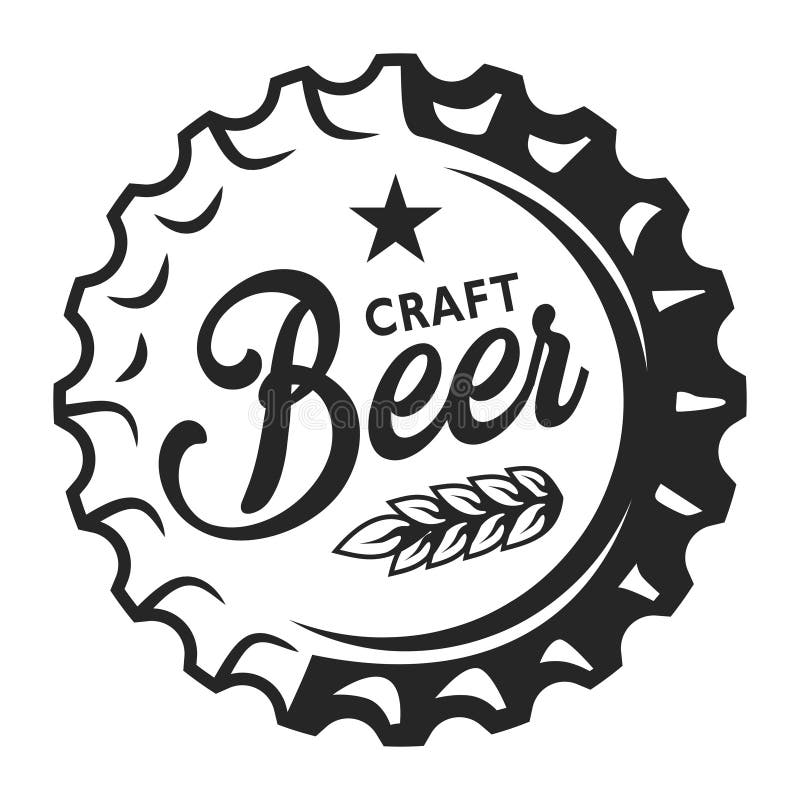 Logo de chapeau de bière de vintage