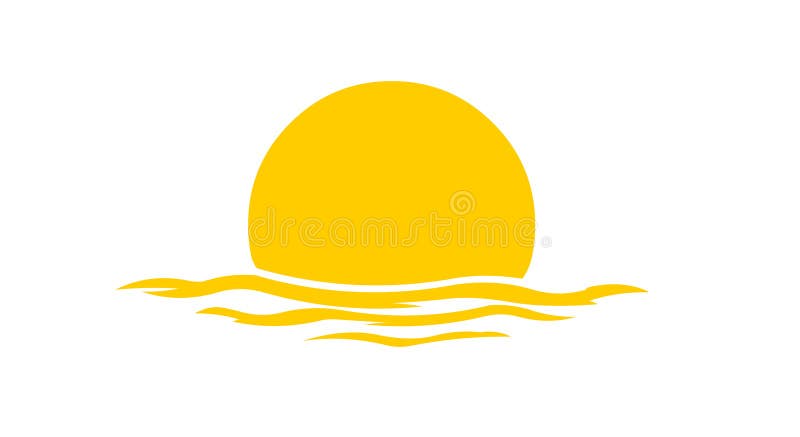 Logo de coucher du soleil illustration stock Logo de coucher du soleil illustration stock