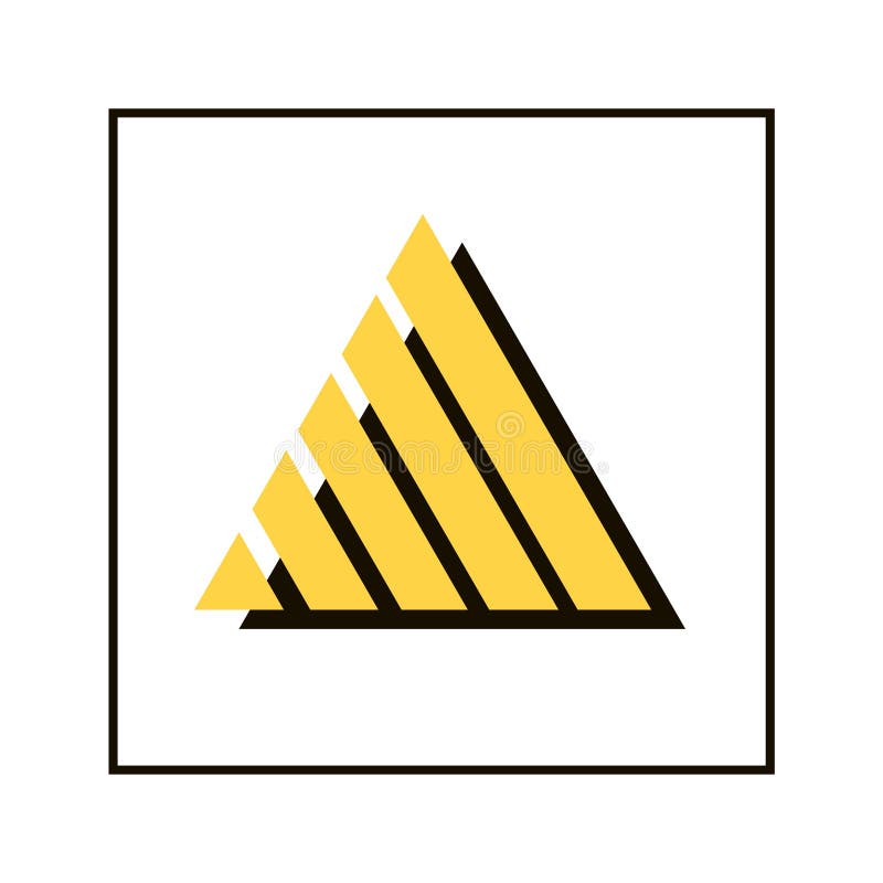Logo de double forme de triangle illustration de vecteur Logo de double forme de triangle illustration de vecteur