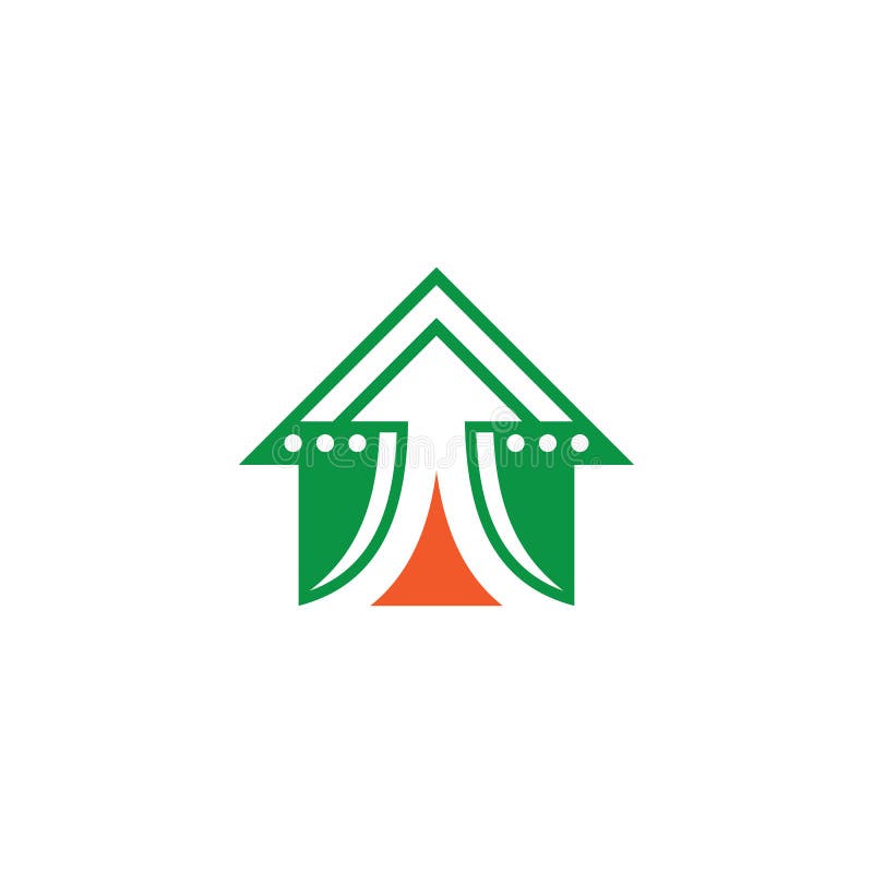 Logo de finances d'affaires de flèche de Chambre illustration stock Logo de finances d'affaires de flèche de Chambre illustration stock