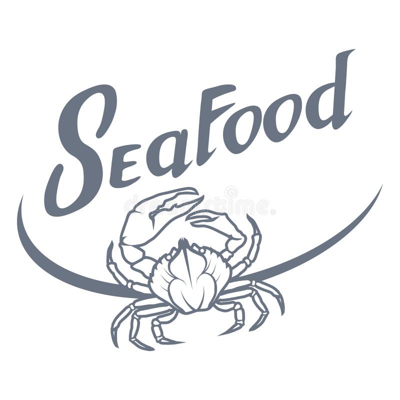 Logo de fruits de mer illustration de vecteur. Illustration du crabe ...