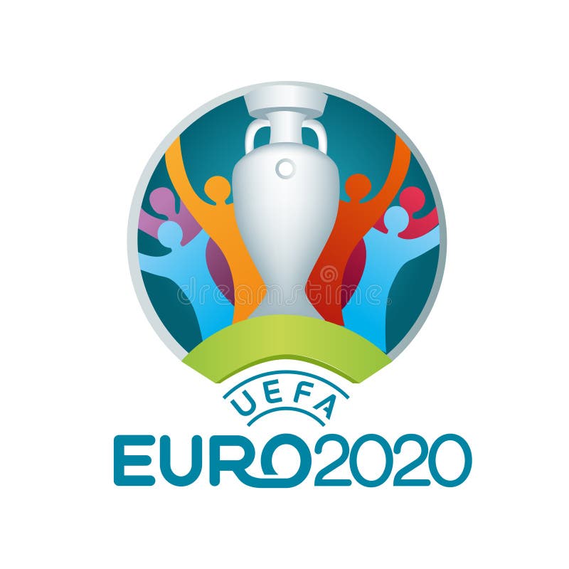 Logo de l'UEFA 2020 EURO 2020, illustration d'été de vecteur