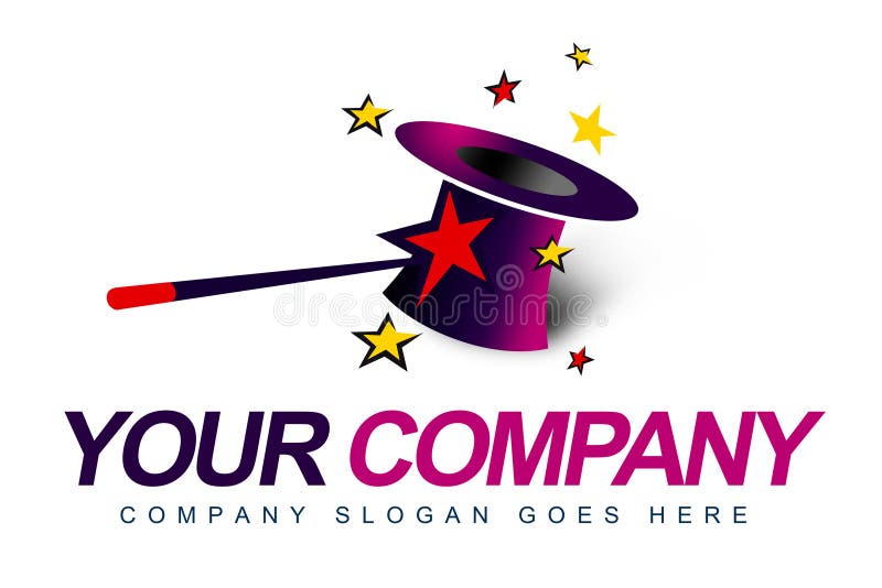 Logo de magicien illustration stock Logo de magicien illustration stock