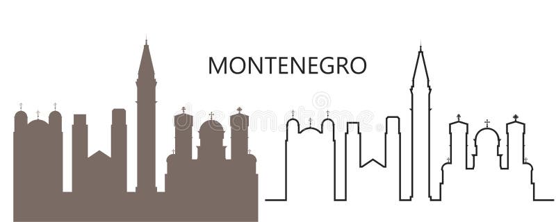Logo de Montenegro Arquitectura montenegrina aislada sobre fondo blanco