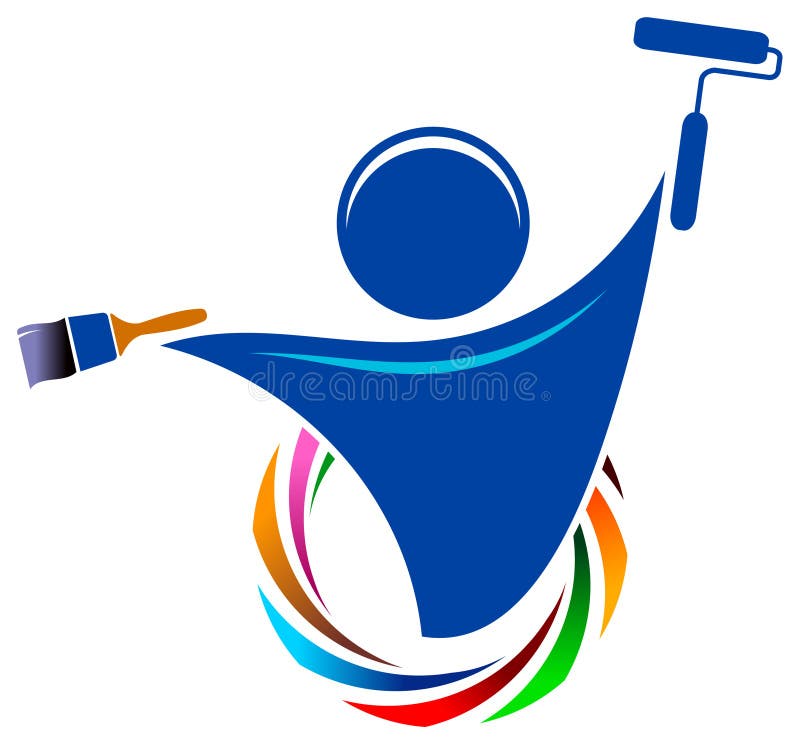 Logo de peintre illustration stock Logo de peintre illustration stock