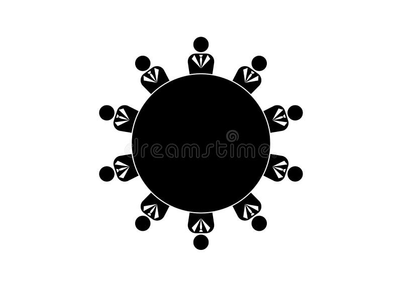 Logo de personnes de l'équipe dix Concept du groupe de personnes rencontrant la collaboration et le grand travail Groupe de gens illustration stock Logo de personnes de l'équipe dix Concept du groupe de personnes rencontrant la collaboration et le grand travail Groupe de gens illustration stock