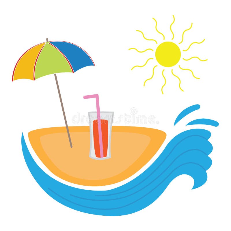 Logo de plage d'été illustration libre de droits Logo de plage d'été illustration libre de droits