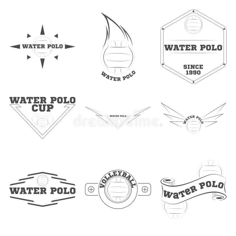 Logo de polo d'eau pour l'équipe et la tasse illustration stock Logo de polo d'eau pour l'équipe et la tasse illustration stock