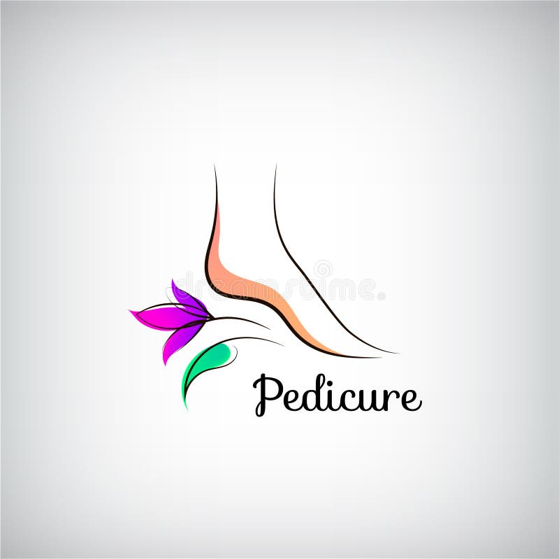 Logo de pédicurie de pied de femme Concept de construction abstrait illustration de vecteur Logo de pédicurie de pied de femme Concept de construction abstrait illustration de vecteur