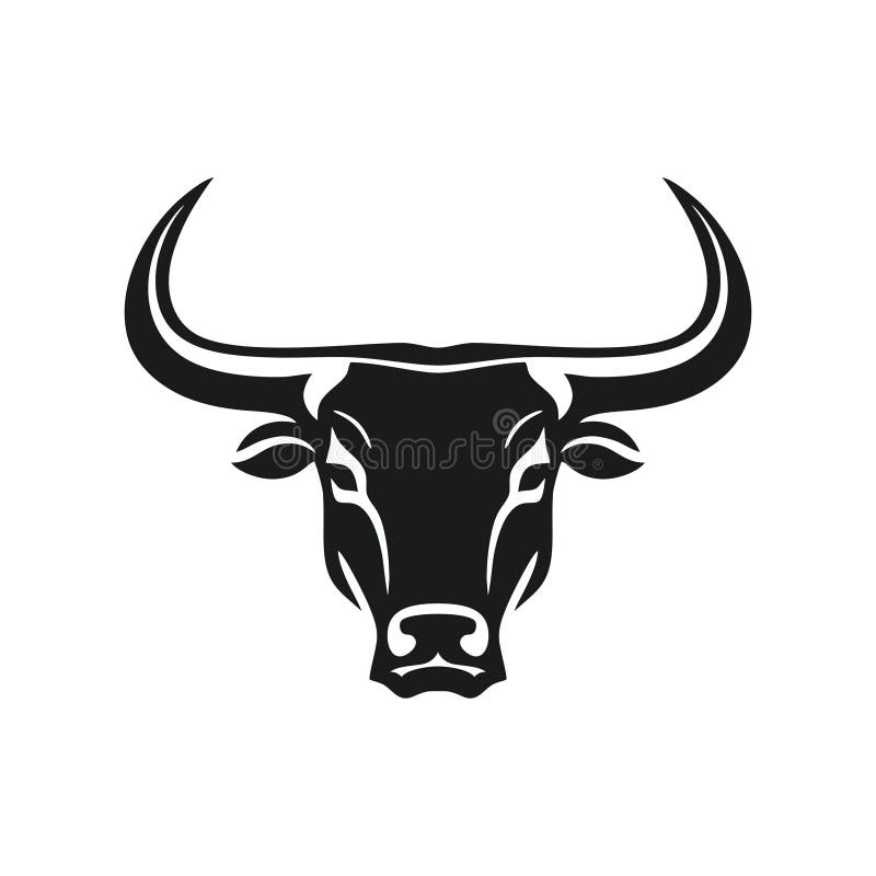 Logo de taureau de l'image de l'animal illustration de vecteur