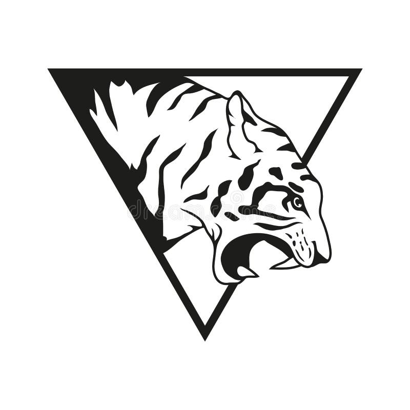 Logo de tigre illustration de vecteur. Illustration du emblème - 99376033