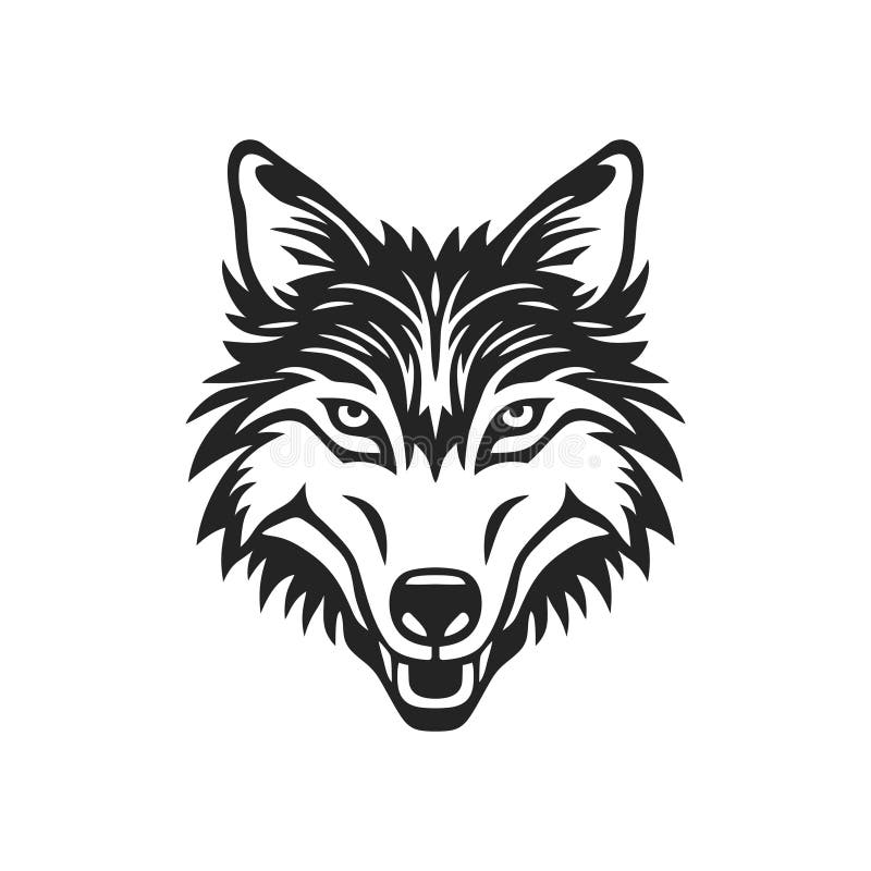Logo de tête de loup de l'animal image à clip illustration libre de droits
