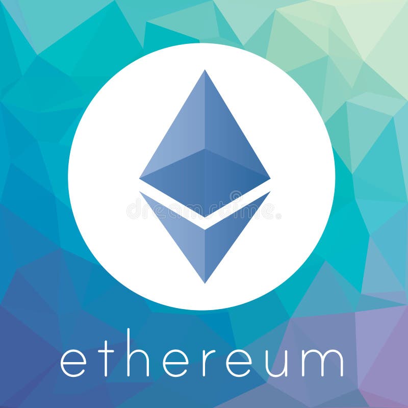 Logo de vecteur de devise de cripto d'Ethereum